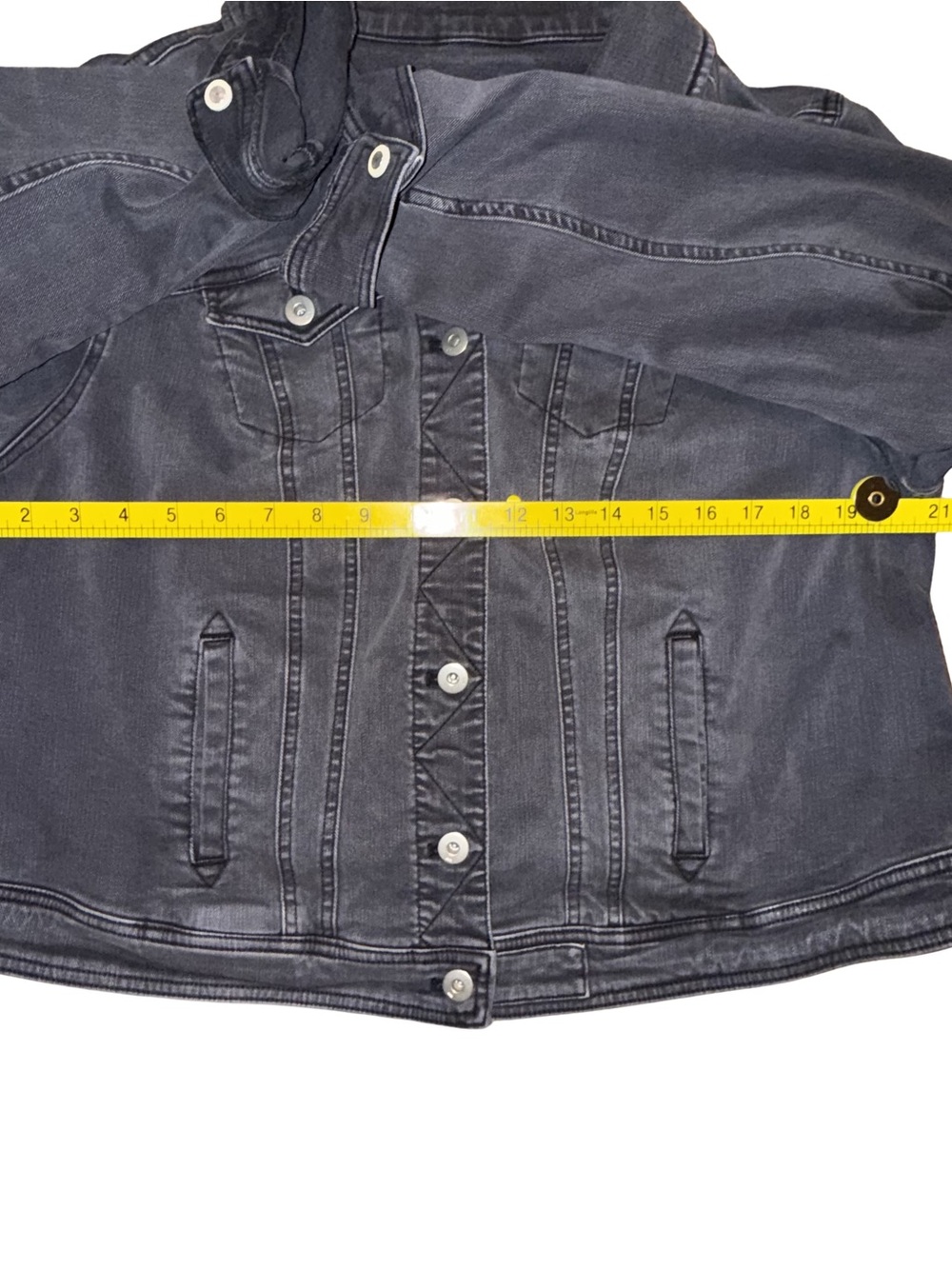 Pilcro and the Letterpress by Anthropologie Distressed Black Jean Jacket XL - Picture 4 of 10